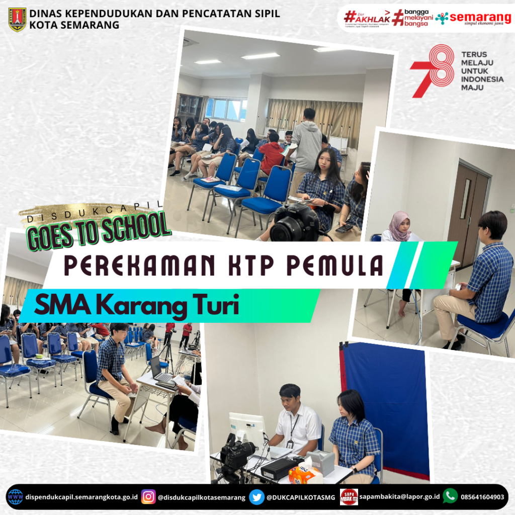 PEREKAMAN KTP PEMULA DI SMA KARANG TURI SEMARANG